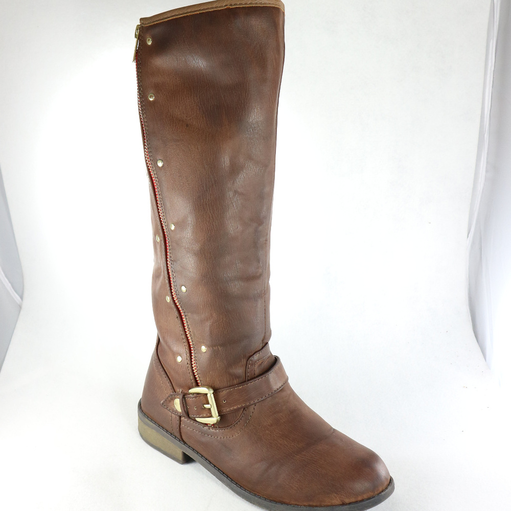 FADED GLORY Tan Riding Style Knee High Boots